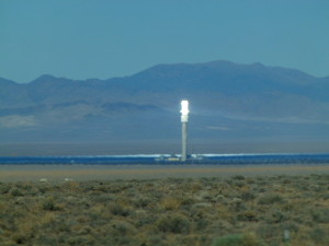 The new Solar Concentrator Powerplant outside Tonopah, Nevada